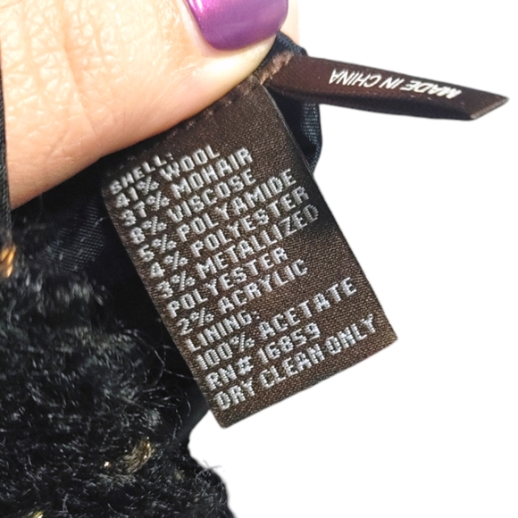 J. McLaughlin Black Gold Mohair Tweed Elm Pencil Skirt Women's Size 12 NWT - Picture 8 of 8